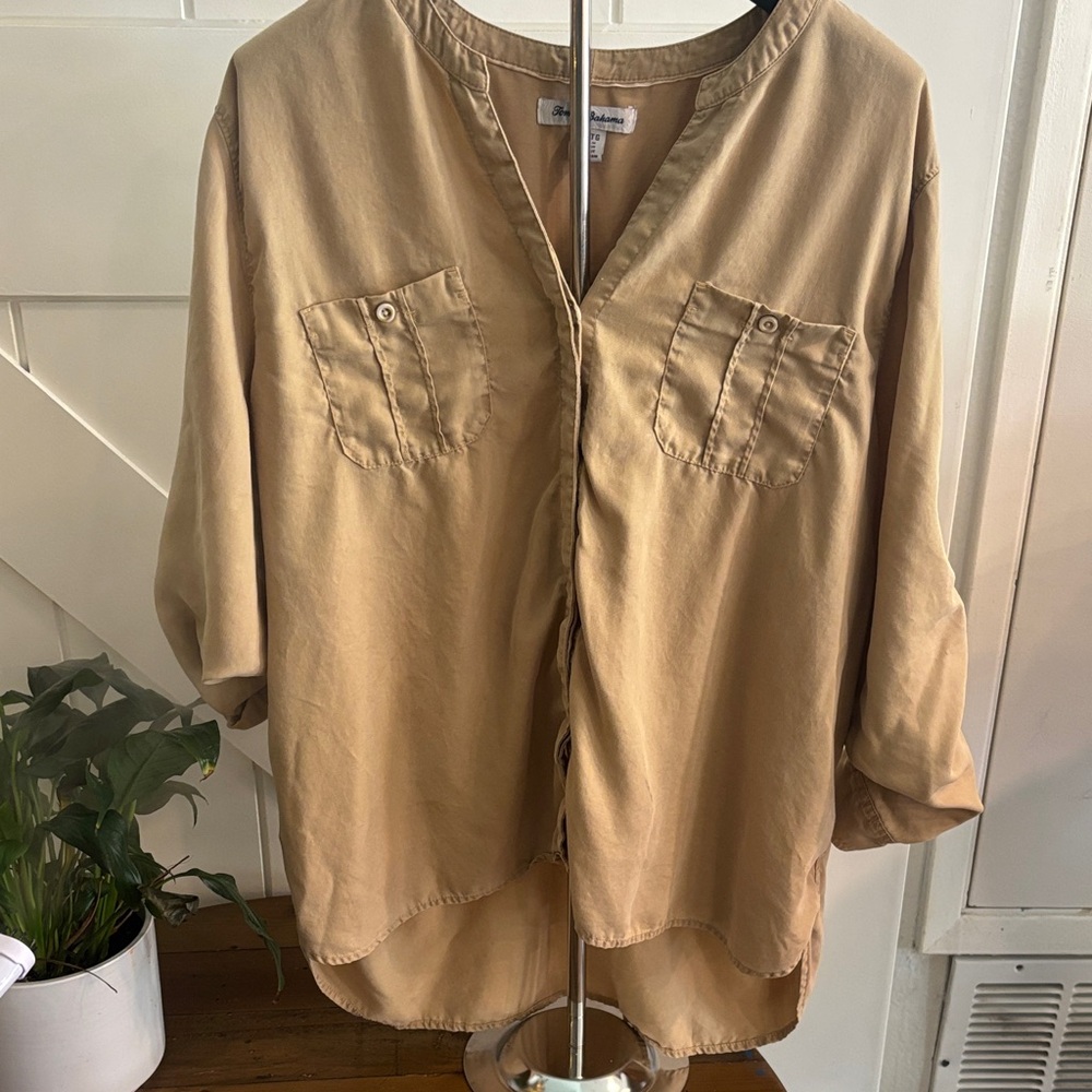 Tommy Bahama Beige Shirt XL - Picture 2 of 4